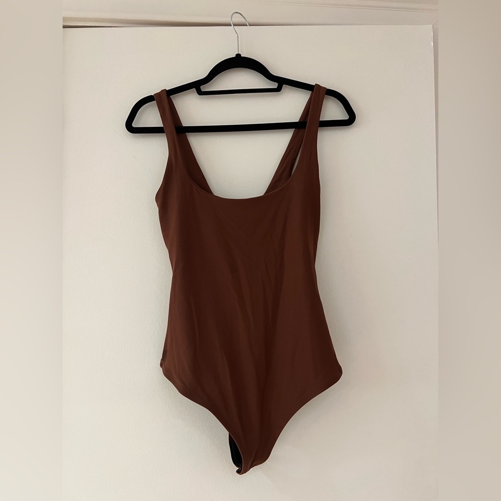 Alix NYC Brown Tank Bodysuit. Size Medium